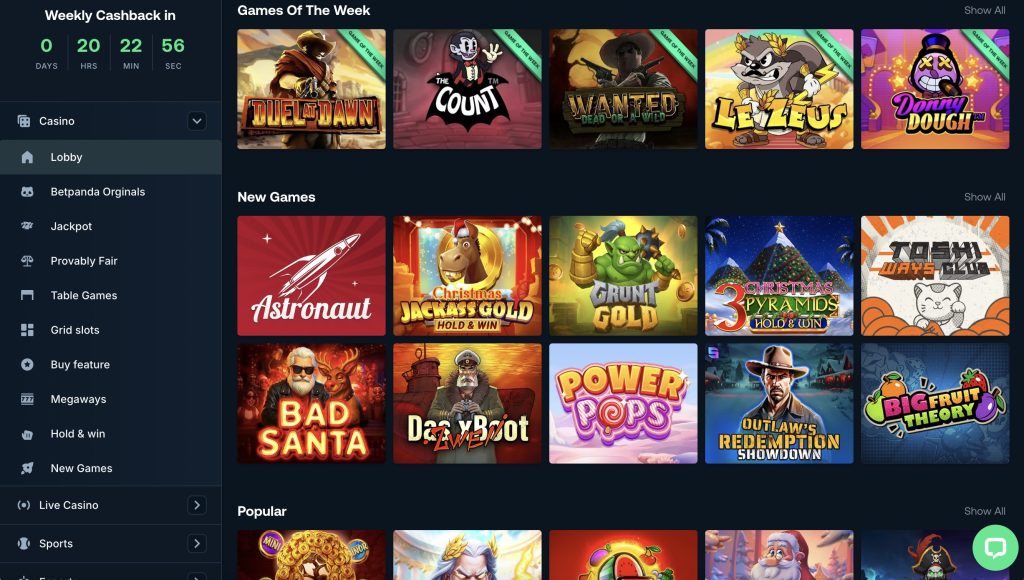 BetPanda Crypto Casino Site